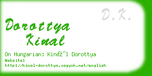 dorottya kinal business card